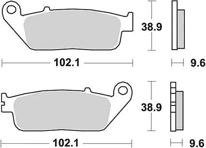Trw Brake Pad MCB 677 SV Sinterato Metal