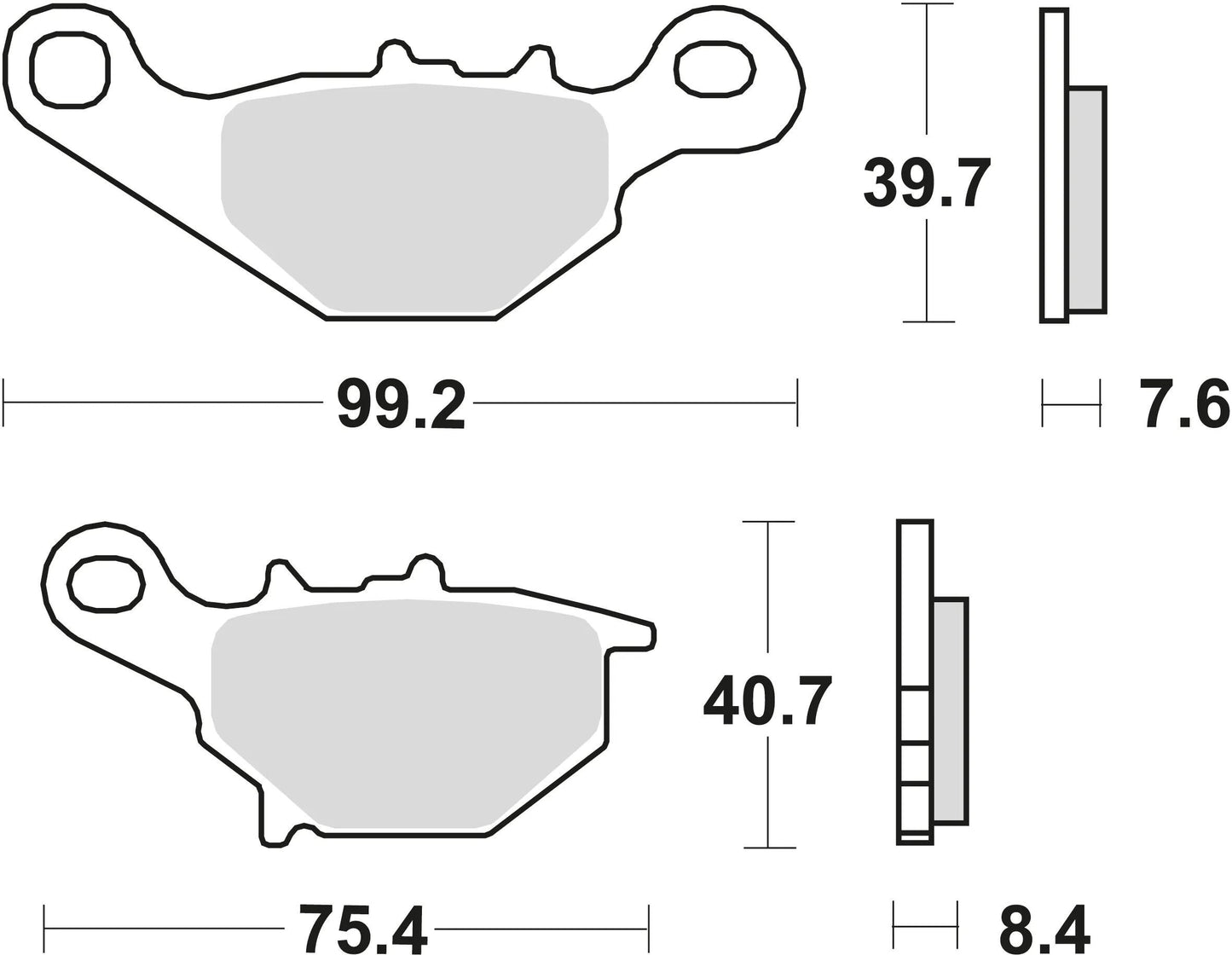 Trw Brake Pad MCB 679 SI Sinterited Metal