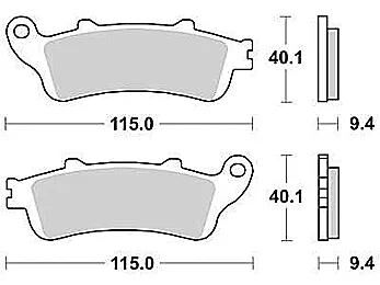 Trw Brake Pad MCB 693 Sinterited Metal