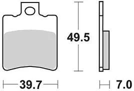 Trw Brake Pad MCB 696 Sr Sinteded Metal