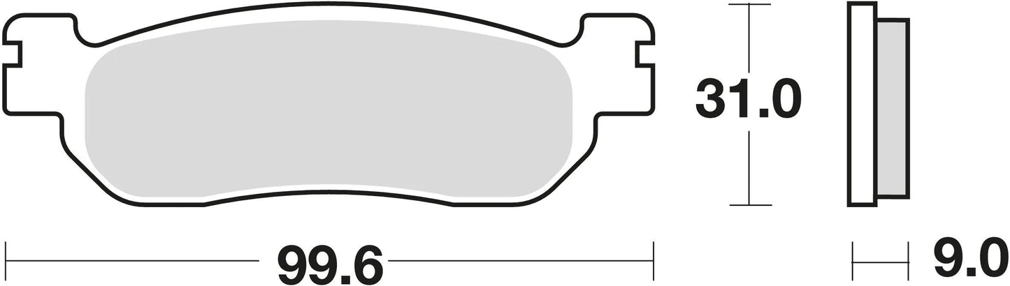 Trw Brake Pad MCB 699 Shory Metal