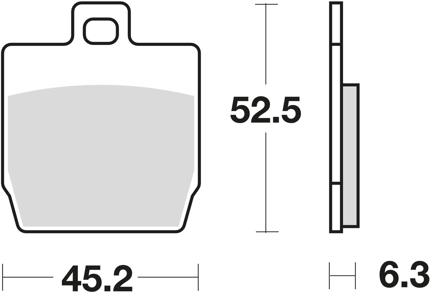TRW Brake Pad MCB 701 Organic Standard