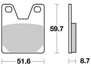 Trw Brake Pad MCB 702 Sinterited Metal