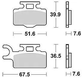 Trw Brake Pad MCB 714 SI Sinterato Metal