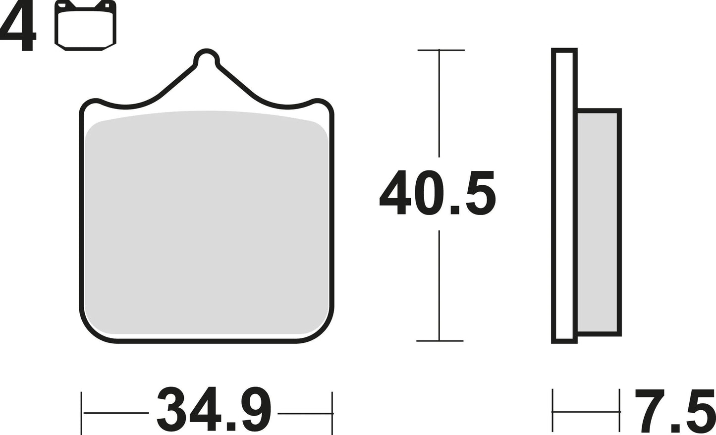 TRW Brake Pad MCB 721 CRQ Hyper Carbon Racing