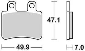 TRW Brake Pad MCB 735 Organic Standard