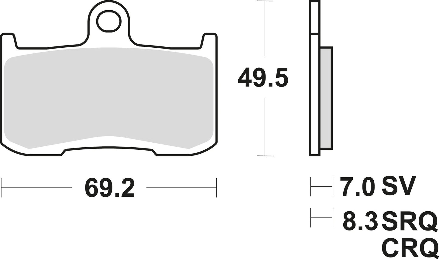 Trw Brake Pad MCB 737 SV Sinterato Metal
