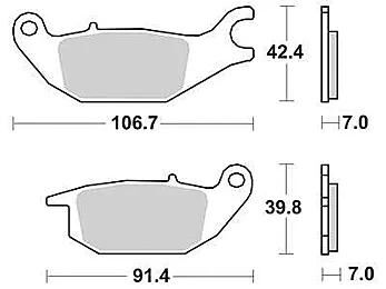 TRW Brake Pad MCB 738 Organic Standard