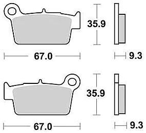 Trw remblokken mcb 739 brake pads sinter mcb 739 rsi