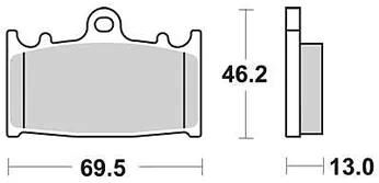 TRW Brake Pad MCB 741 Organic Standard