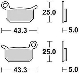Trw remblokken mcb 750 brake pads sinter mcb 750 rsi