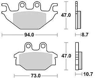 Trw Brake Pad MCB 760 SI Sinterited Metal