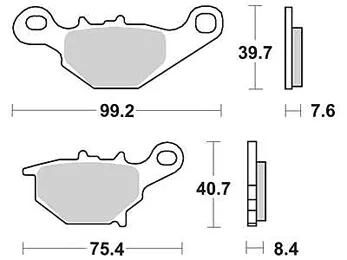 Trw Brake Pad MCB 772 SI Sinterited Metal