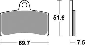 Trw Brake Pad MCB 780 SV Sinterato Metal