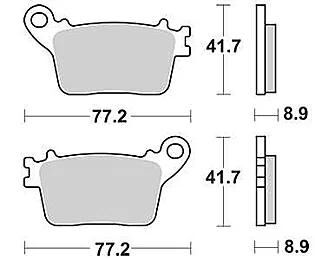 Trw Brake Pad MCB 784 Sinterited Metal