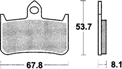 Trw remblokken mcb 593 brake pads sinter mcb 593 trq