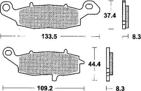 Trw remblokken mcb 682 brake pads sinter mcb 682 trq