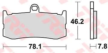 Trw remblokken mcb816 brake pads sinter mcb 816 trq