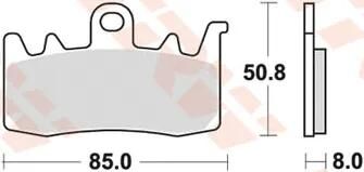 TRW Brake Pad MCB 856 TRQ SINT. Racing metal