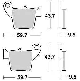 Trw remblokken mcb 730 brake pads sinter mcb 730 rsi