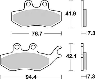 TRW Brake Pad MCB 796 Organic Standard