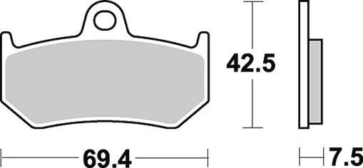 Trw Brake Pad MCB 797 Sinterited Metal