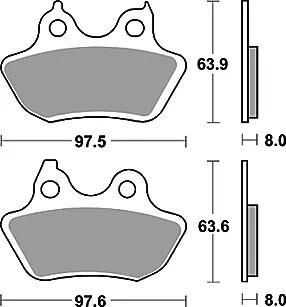 Trw Brake Pad MCB 799 Sinterited Metal