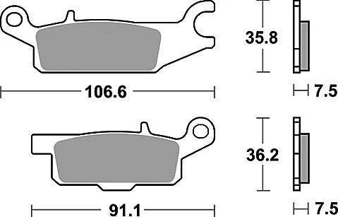 Trw Brake Pad MCB 801 SI Sinterato Metal