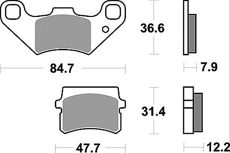 TRW Brake Pad MCB 807 Organic Standard