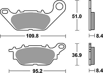 TRW Brake Pad MCB 812 Organic Standard