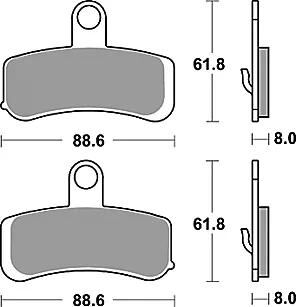 Trw Brake Pad MCB 813 SV Sinterato Metal