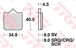 TRW Brake Pad MCB 829 CRQ Hyper Carbon Racing