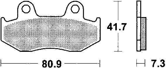 Trw Brake Pad MCB 534 SRM Sinterato Metal