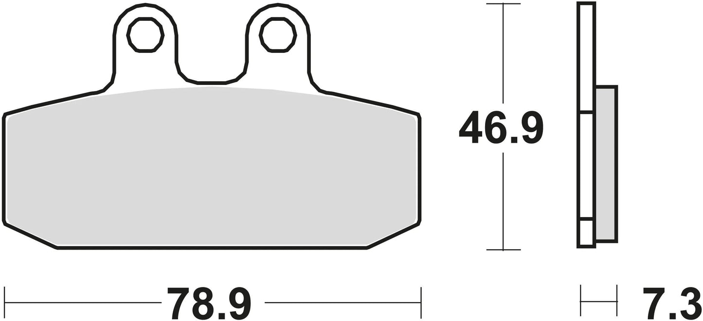 Trw Brake Pad MCB 557 SRM Sinterato Metal