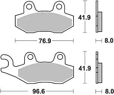 Trw Brake Pad MCB 582 SRM Sinterato Metal
