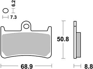 Trw Brake Pad MCB 611 SRM Sinterato Metal