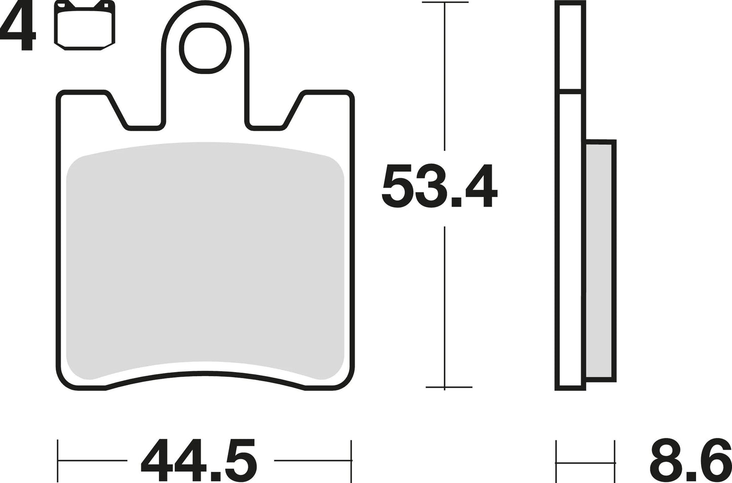 Trw Brake Pad MCB 706 SV Sinterato Metal