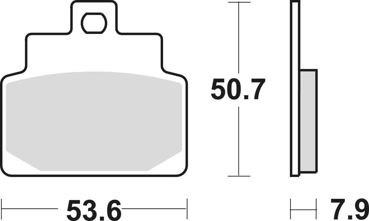 Trw Brake Pad MCB 709 SRM Sinterato Metal