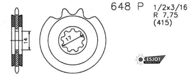 Spjot Spocket 415 13Z silenzioso