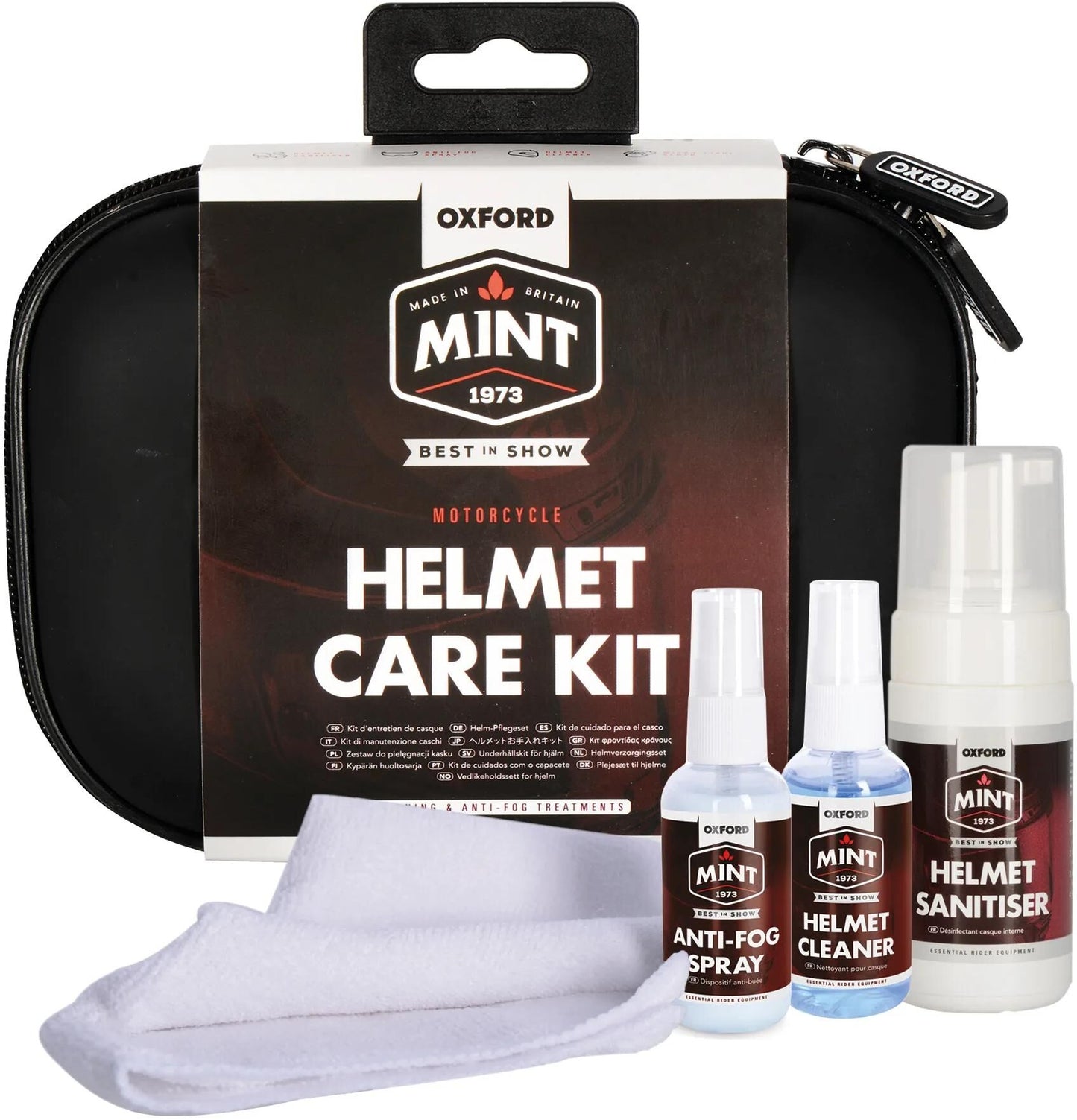 Set di cure per il casco di menta oxford