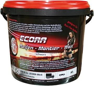 Ecora Tire montaje cera negra 5 kg de cubo