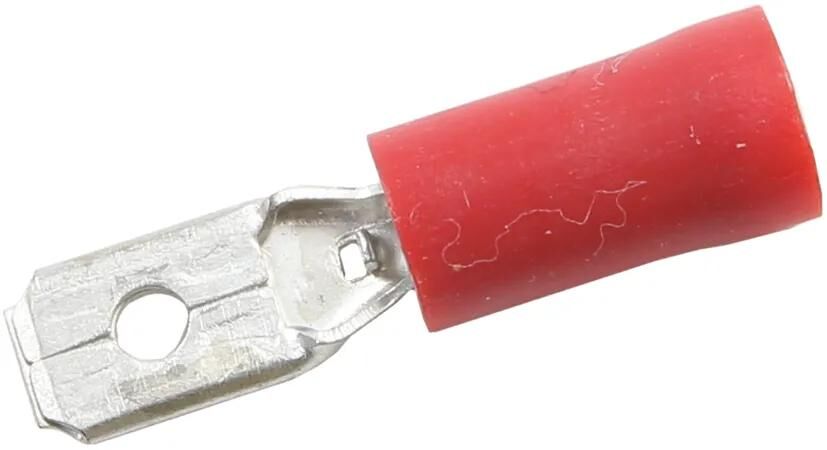 Spahn platte stekker blade terminal insulated red 100pcs.
