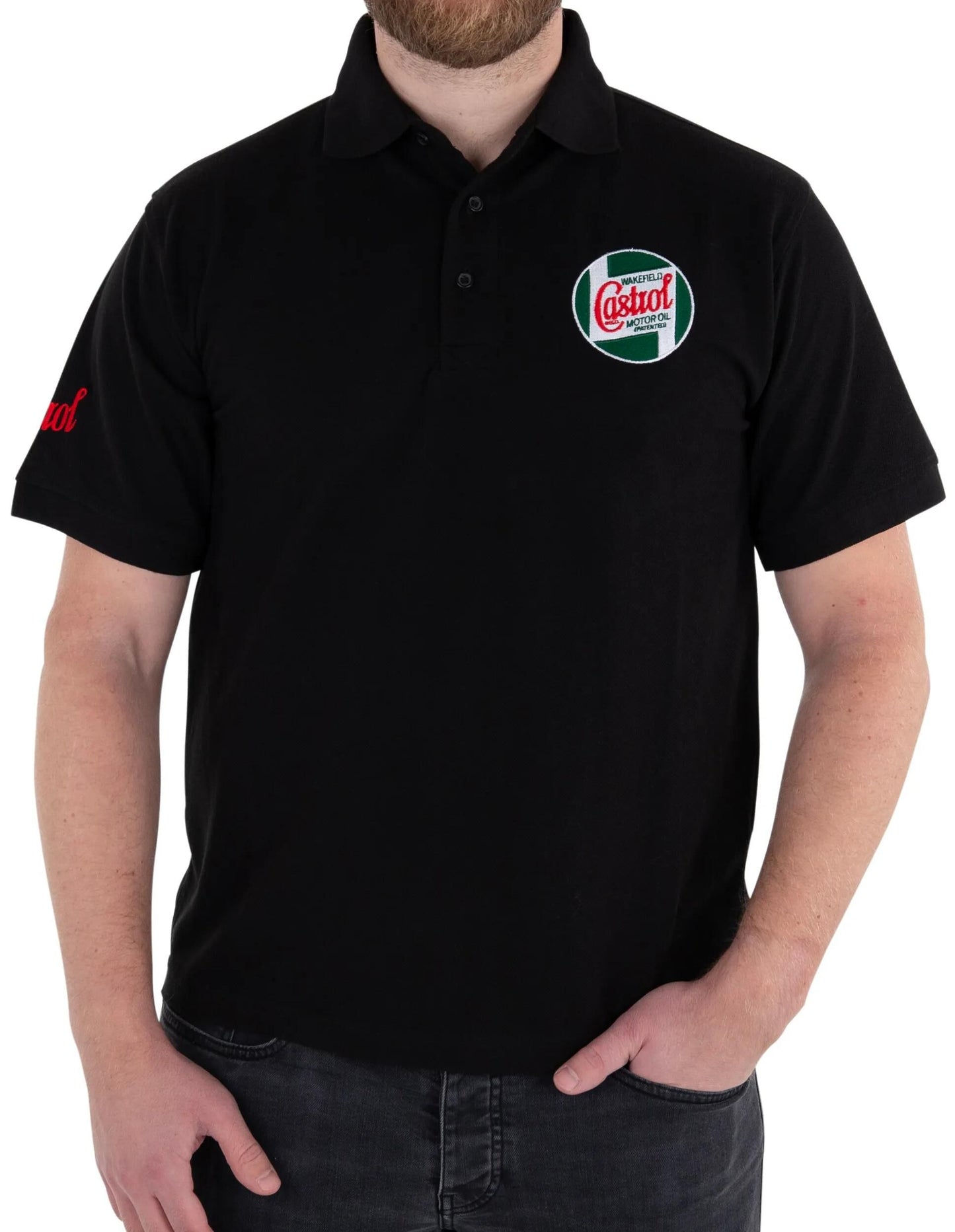 Castrol Classic Polo Shirt Shirt Classic Black GR. M 48