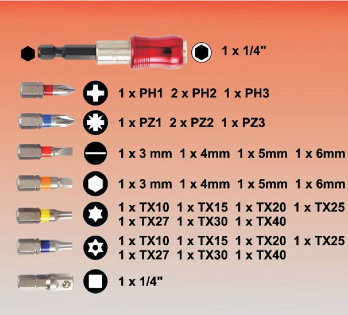 Connex COXB973932 Bitset 32 pezzi