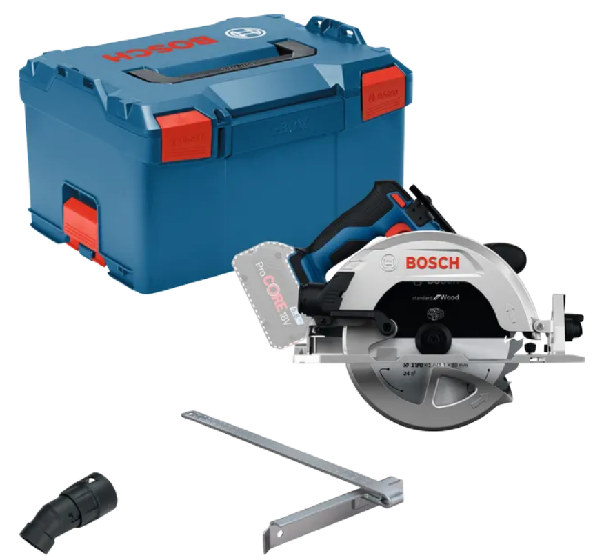 Sierra circular inalámbrica profesional bosch gks 18v-68-2 azul | excluyendo batería y cargador en l-boxx - 06016d0001