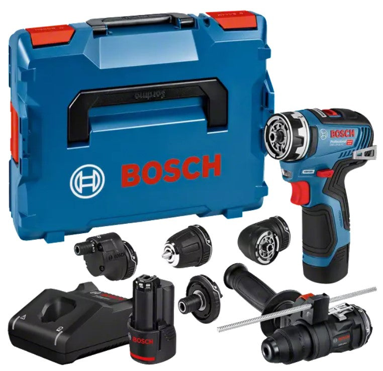 Taladro atornillador inalámbrico bosch gsr 12v-35 fc azul | conjunto | 2 x 3,0 ah + cargador rápido | en l-boxx 102 - 06019h3008
