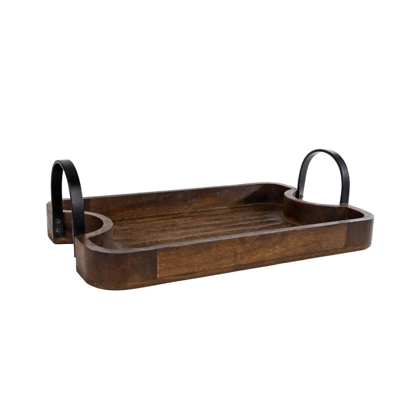 Vassoio antico marrone mango 40x25x6.5 cm