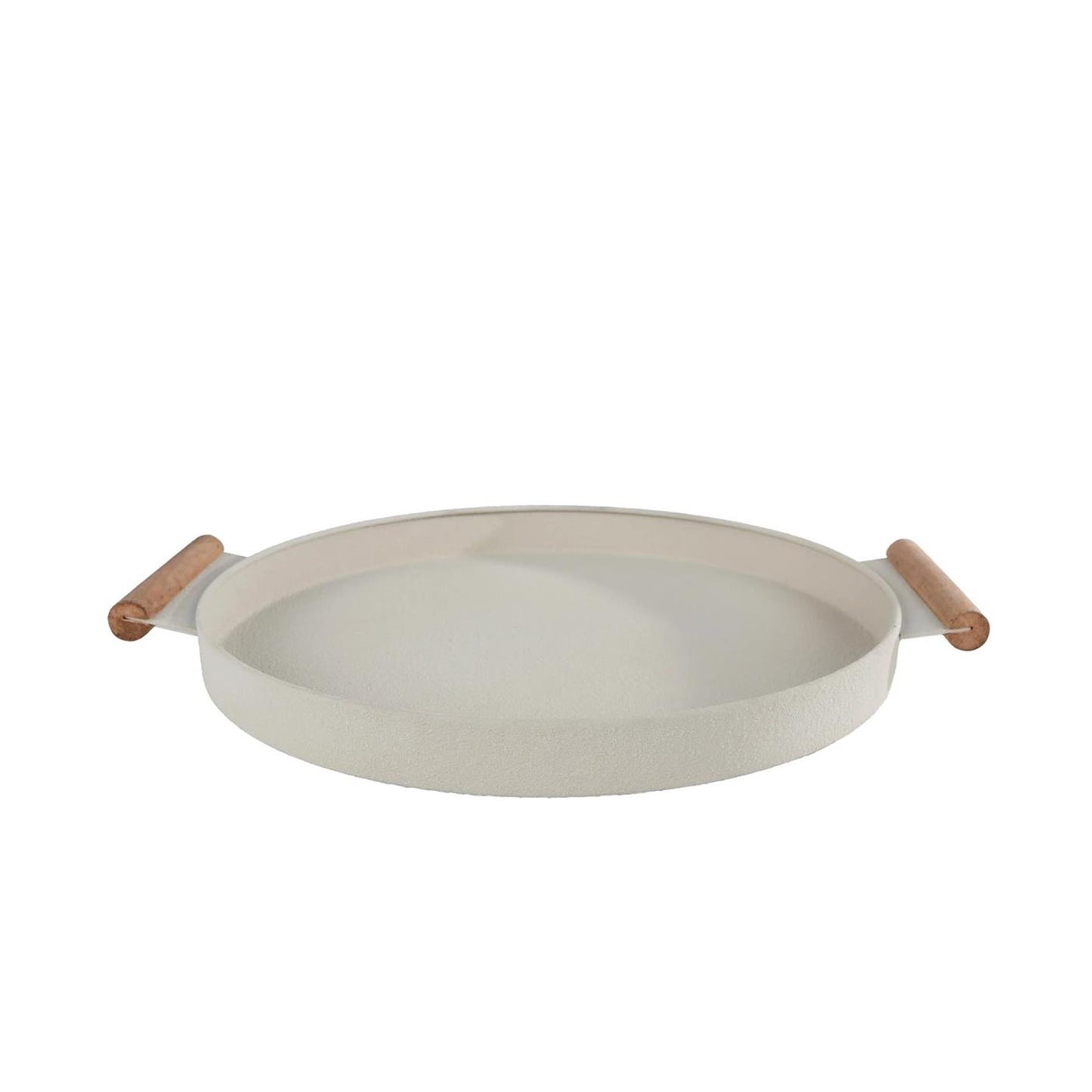 Vassoio raggio beige metallo 42x36x3cm