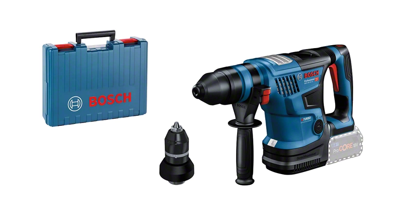 Taladro percutor inalámbrico profesional bosch gbh 18v-34 cf azul con SDS plus | excluido batería y cargador - 0611914001