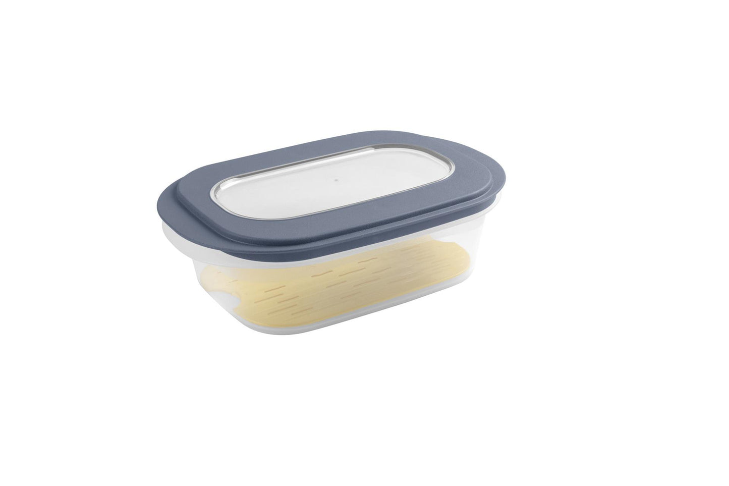 Scatola per formaggi Sunware con vassoio trasp. blu